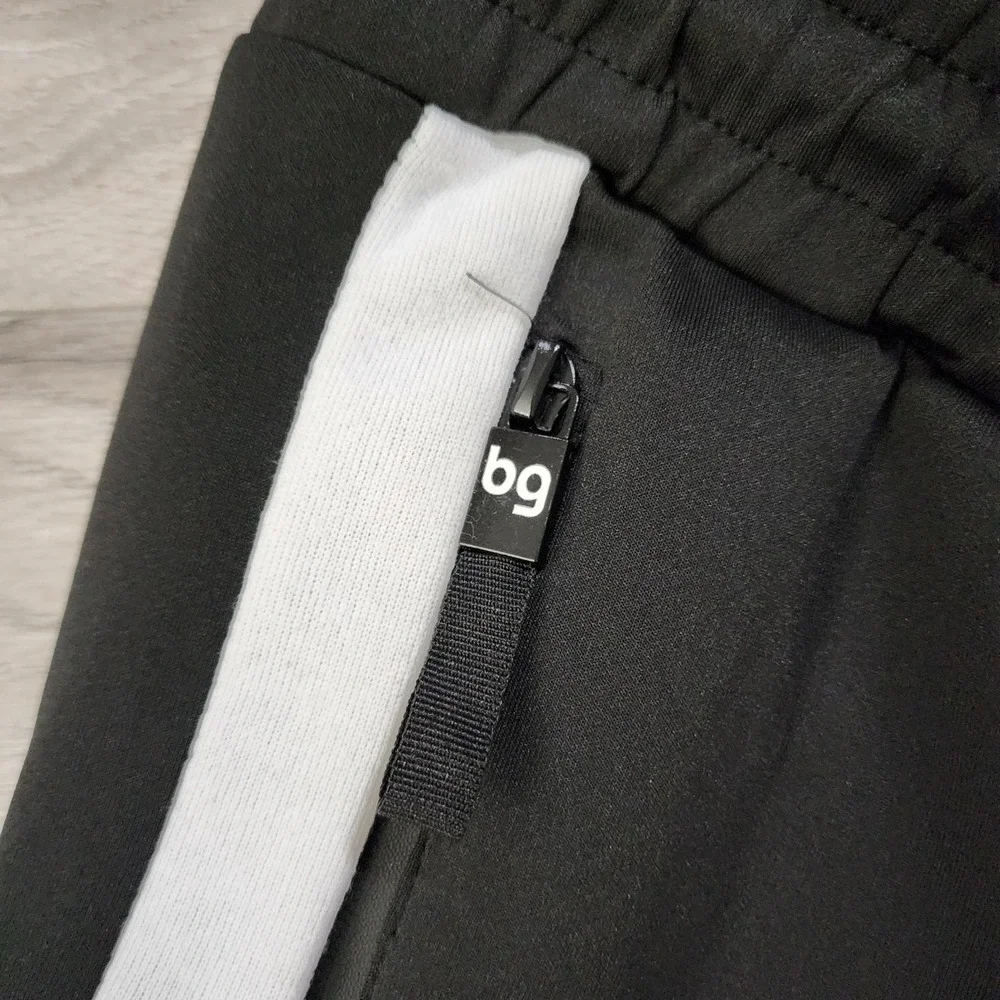 Blue Gear Athletic Sweat Shorts Men M Black White Charcoal Drawstring Cotton NWT